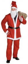 Samichlaus Kostüm: Weihnachtsmann 5teilig mit Bart und Mütze:rot 