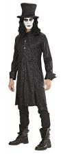 Vampir Kostüm: Schwarzer Mantel mit Hut:schwarz 