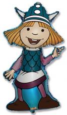 Wickie: Silberfolienballon:90 x 50 cm, bunt