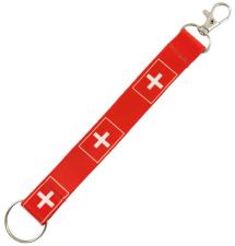 Accessoires:Schweizer Kreuz Schlüsselband (1 Stück): Fanartikel Schweiz:15cm 