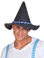 Oktoberfest Seppelhut Filzhut: Wiesn-Gaudi Accessoire:68 g, grau 