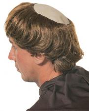 Accessoires:Mönch Perücke mit Glatze:braun One size