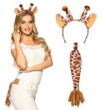 Giraffe costume set: head and tail:blond/brown 