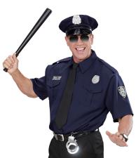 Accessoires:Kostüm Polizist: Police Hemd, Hut & Kravatte:blau XL