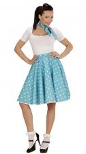 Mini jumper with dotted scarf:turquoise