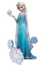 Accessoires:Frozen La Reine des Neiges: Ballon feuille Ballon Laufend:88 x 144 cm, bleu clair 