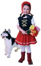 Accessoires:Déguisement du Petit Chaperon Rouge : jupe, débardeur, bonnet:multicolore 116-128 cm