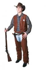 Cowboy-Chaps Hosen:braun 