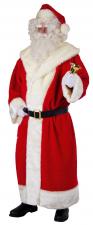 Santa Claus Kostüm: Nikolaus Plüschmantel:rot 