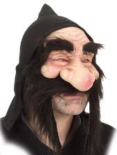 Halb-Maske Gnom:schwarz 