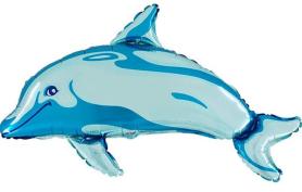 Delfin Folienballon:blau 