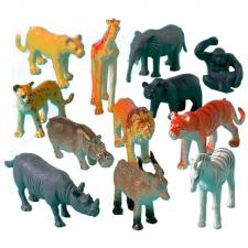 Accessoires:Safari animals party pack:12 Item 