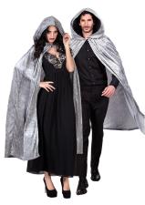 Umhang/Cape Samt, unisex:170 cm, grau 