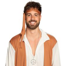 Accessoires:Hippie necklace Peace:silver 