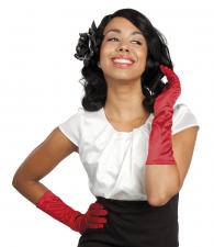 Handschuhe Monte Carlo: Satin:rot 