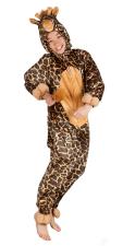 Giraffe kids costume: Overall with hood:brown 