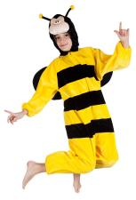 Accessoires:Abeille déguisement enfant: Combinaison en peluche avec capuche:jaune 