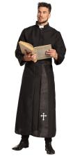 Priester Kostüm: Pfarrer Toga Herren:schwarz 