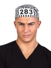 Sträfling Mütze: Häftling Kappe:weiss 