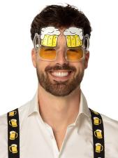 Accessoires:Oktoberfest Bierkrug Partybrille für die Wiesn:gelb 