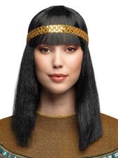 Accessoires:Wig Cleopatra with headband:black 