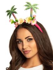 Accessoires:Palm treen Hair ripe: Tiara with Flowern and palm trees:colorful 