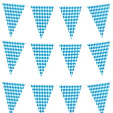 Accessoires:Oktoberfest Wimpel Girlande: Traditionelle Bayernraute Festdekoration:8 m /  45 x 30 cm, blau/weiss 