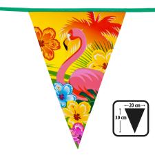 Accessoires:Flamant rose Chaîne de fanions: Hawaii Party Deko:6m, 15 Wimpel à 30x20cm, multicolore 
