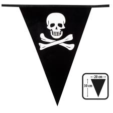 Accessoires:Piraten Wimpelkette : Totenkopf:6 m / 30 x 20 cm, schwarz 