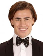 Sequin Bow tie with 4 LED lights:black 