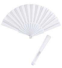 Accessoires:White fabric fan:23 cm, white 