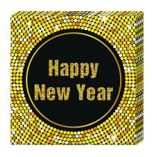 Silvester Napkins: Party Table decoration:20 Item, 33 x 33 cm