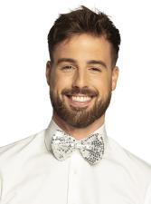 Noeud papillon pailleté:blanc 