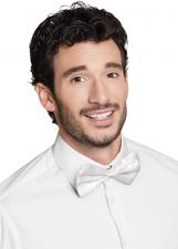 Accessoires:Glitzer Pailletten Fliege:weiss 