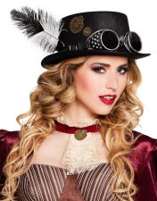 Steampunk Hut Specspunk:schwarz