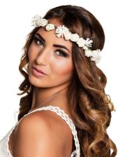 Accessoires:Blumen Stirnband Ibiza:weiss 