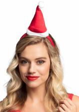 Kleines rotes Weihnachts-Hütchen (Haarreif):rot 