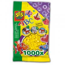 SES Perles à repasser sac recharge 1000 F:1000 pièce, jaune
