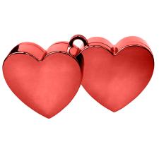 Balloon weight Double Hearts 140g:11 x 6 cm, red