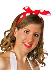 Dotted rock'n'roll hair band:red 
