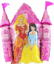 Accessoires:Silver Foil Balloon Mini Castle Princesses: Not suitable for helium.:28 x 28 cm, pink 