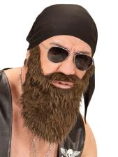 Accessoires:Biker Set: Bart und Bandana:braun 