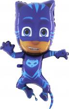 PJ-Mask Mini Folienballon Cat Boy: Nicht für Helium geeignet.:40 x 26 cm, blau