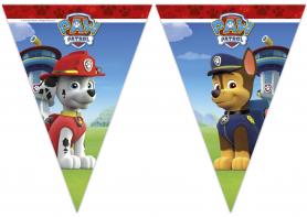Accessoires:Paw Patrol : Pennant chain Garland Chase Marshall:2,3 m / 30 cm x 20 cm, multicolored 