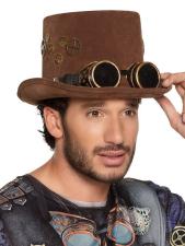 Steampunk Zylinder Hut Sightpunk:braun 