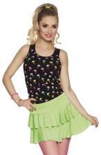 Mini skirt Ruffles neon colored:green