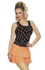Mini skirt Ruffles neon colored:orange