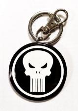 Marvel Comics: Schlüsselanhänger Punisher Logo:5 cm, schwarz 