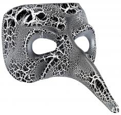 Accessoires:Venetian Beak mask:black/white One size