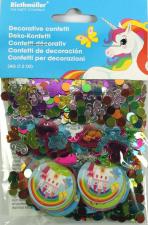 Accessoires:Einhorn-Dekoration: Konfetti:34 g, mehrfarbig 